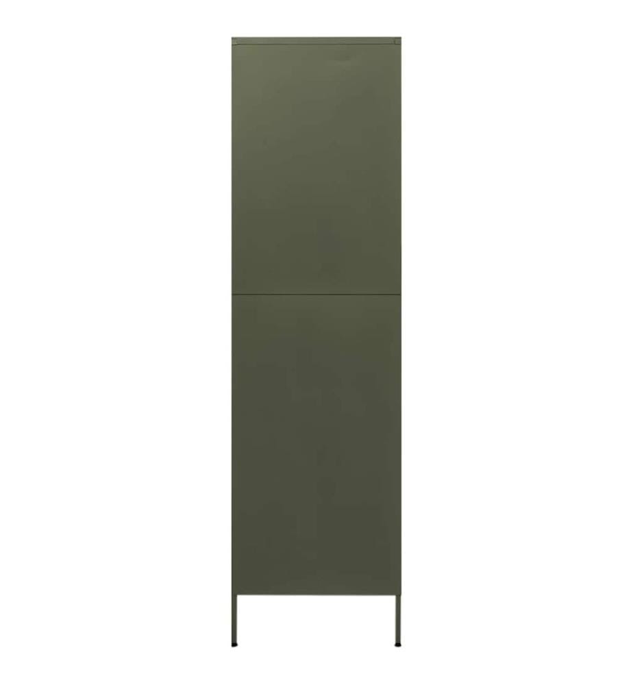 Kleiderschrank Olivgrün 90x50x180 cm Stahl