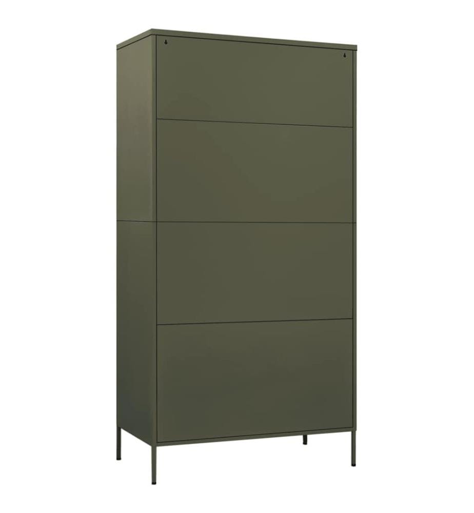 Kleiderschrank Olivgrün 90x50x180 cm Stahl