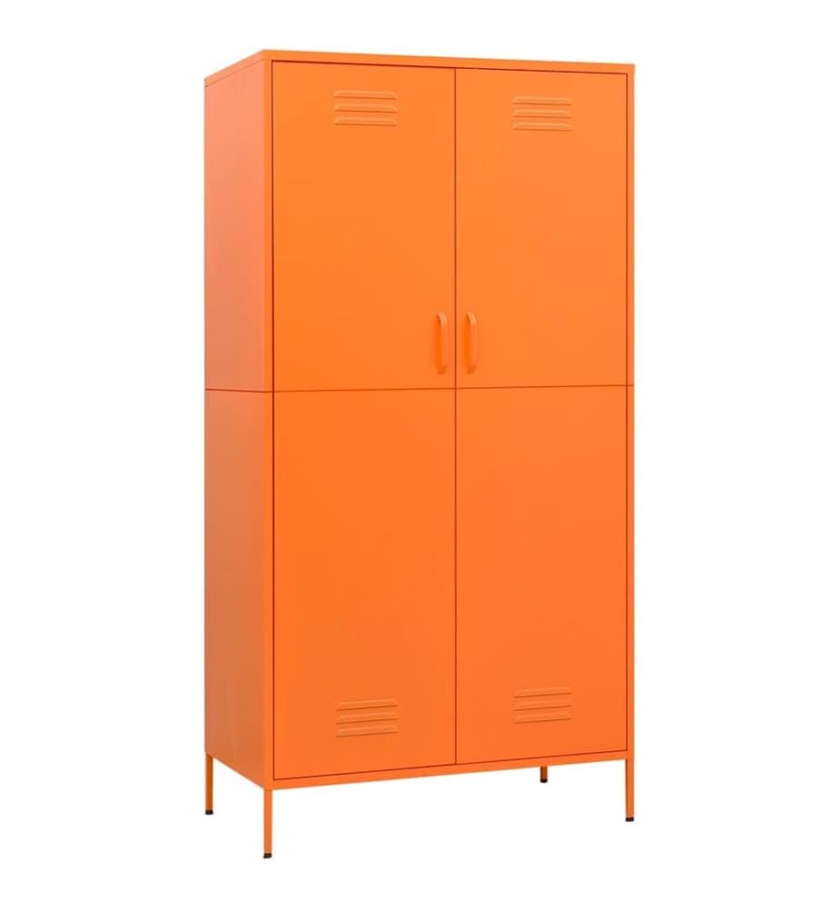 Kleiderschrank Orange 90x50x180 cm Stahl