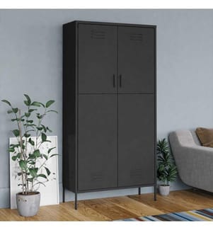 Kleiderschrank Anthrazit 90x50x180 cm Stahl