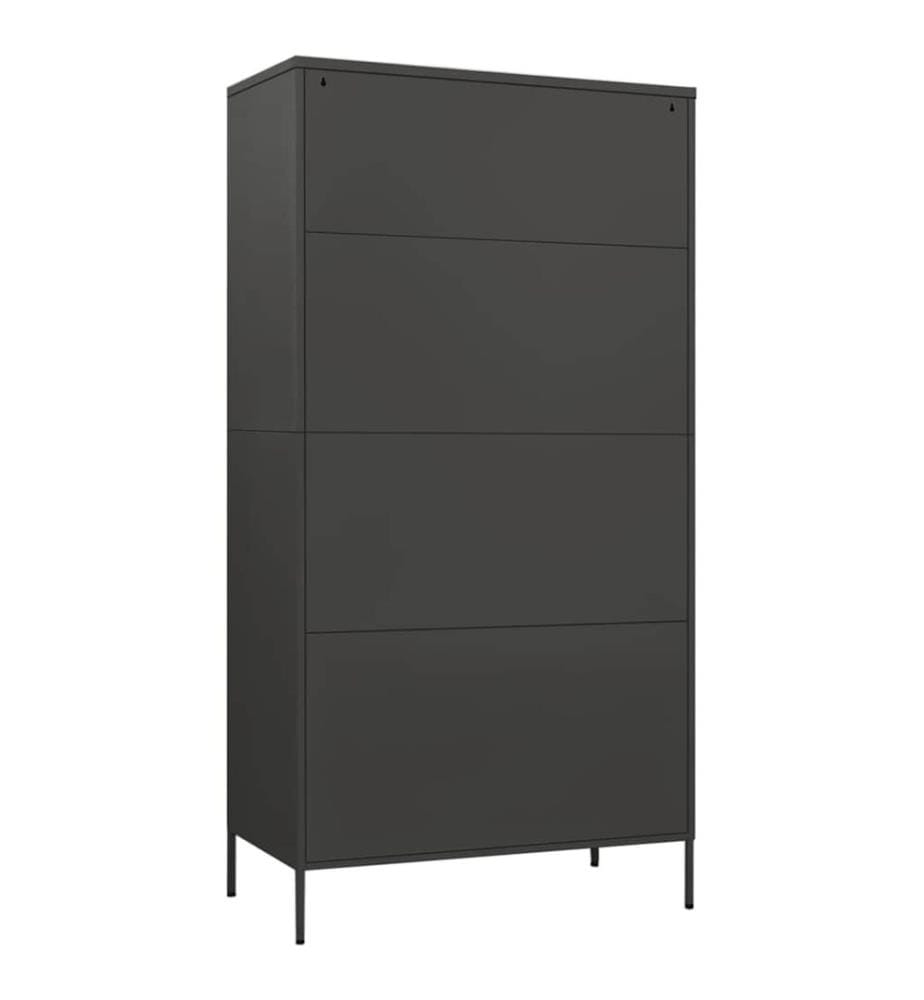 Kleiderschrank Anthrazit 90x50x180 cm Stahl