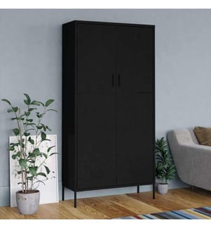 Garde-robe Noir 90x50x180 cm Acier
