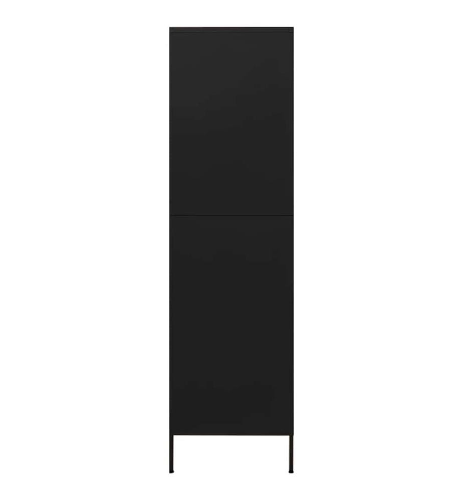 Kleiderschrank Schwarz 90x50x180 cm Stahl