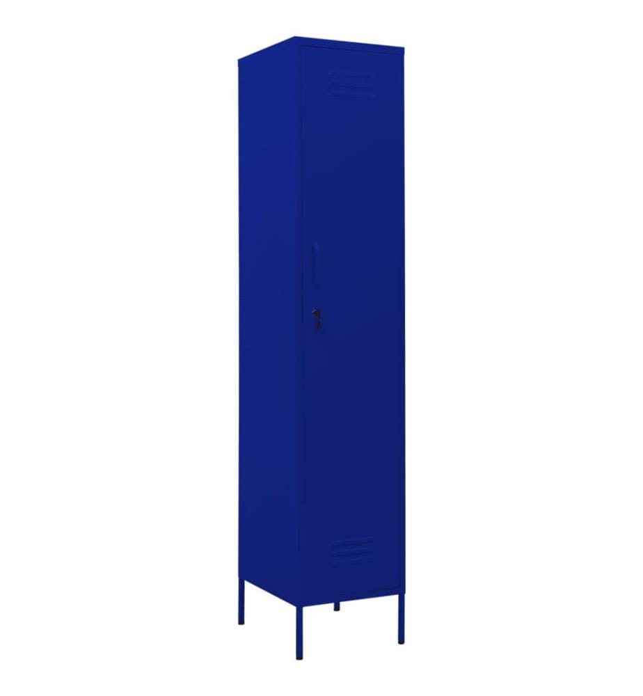 Armoire à casiers Bleu marine 35x46x180 cm Acier