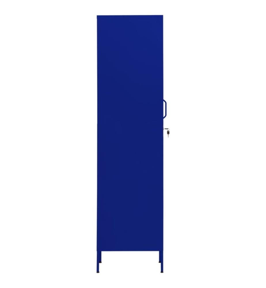 Armoire à casiers Bleu marine 35x46x180 cm Acier