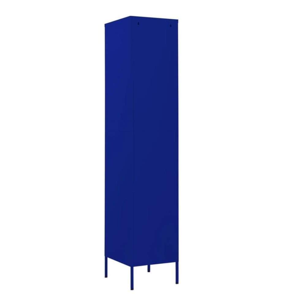 Armoire à casiers Bleu marine 35x46x180 cm Acier