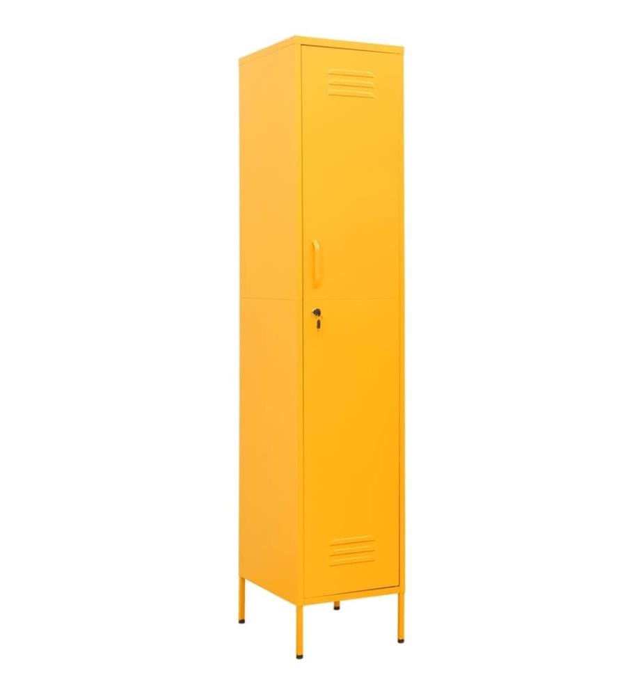 Schliessfachschrank Senfgelb 35x46x180 cm Stahl