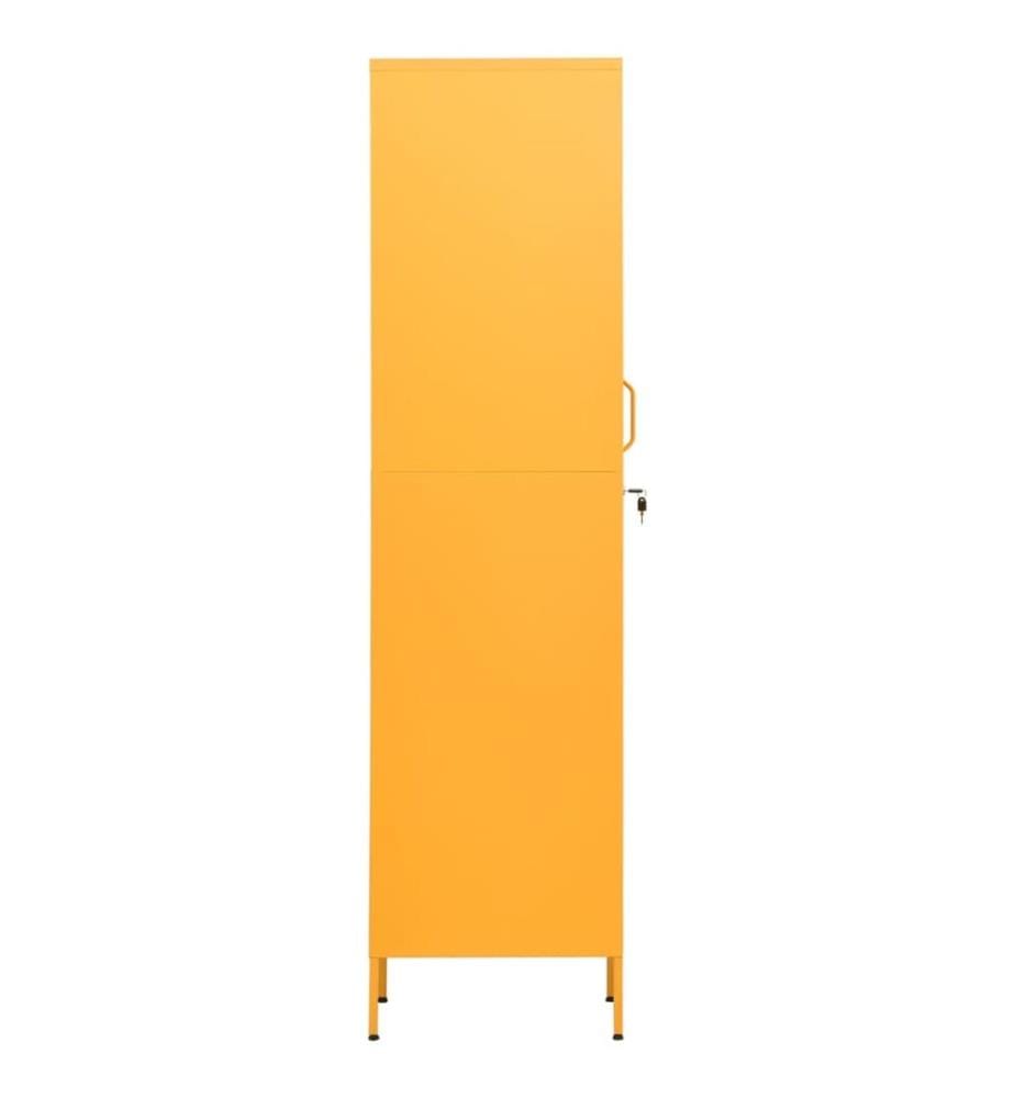 Schliessfachschrank Senfgelb 35x46x180 cm Stahl