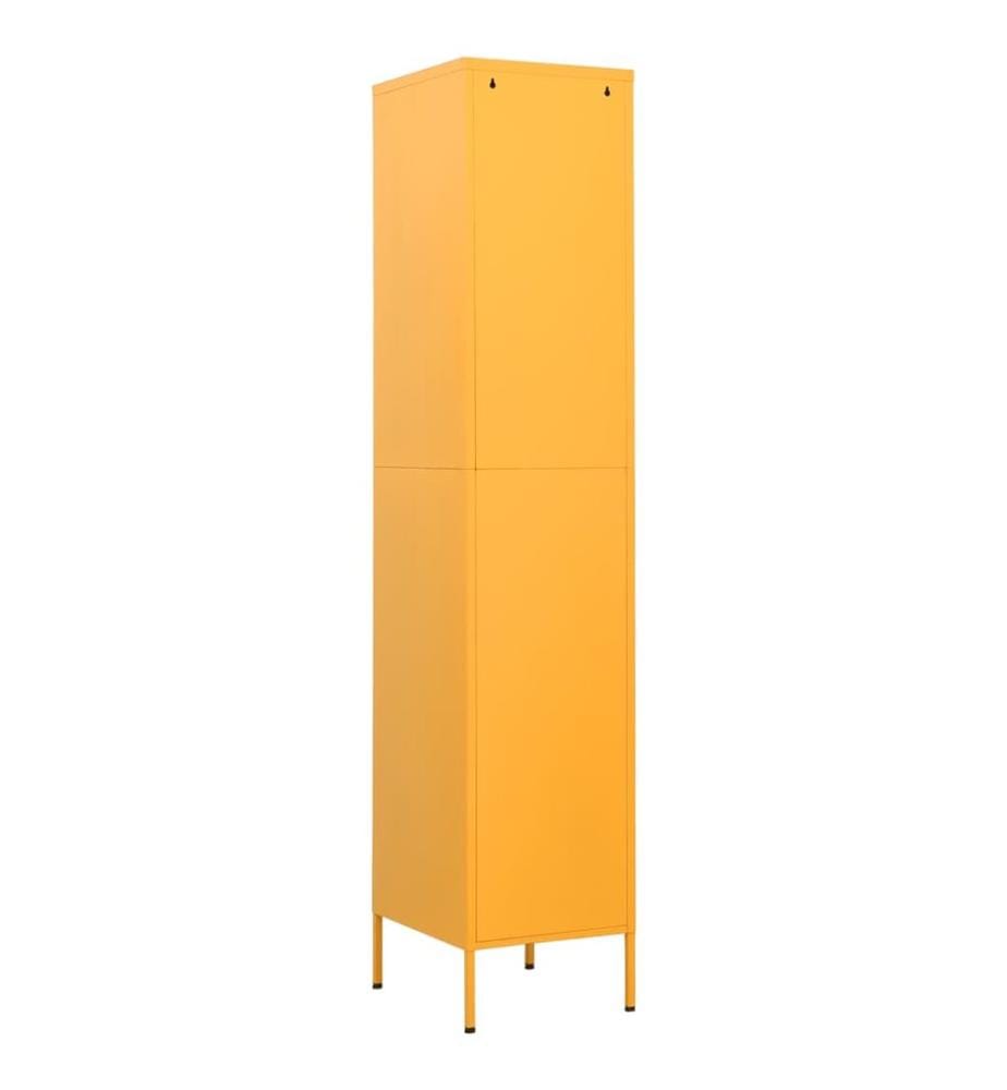 Schliessfachschrank Senfgelb 35x46x180 cm Stahl