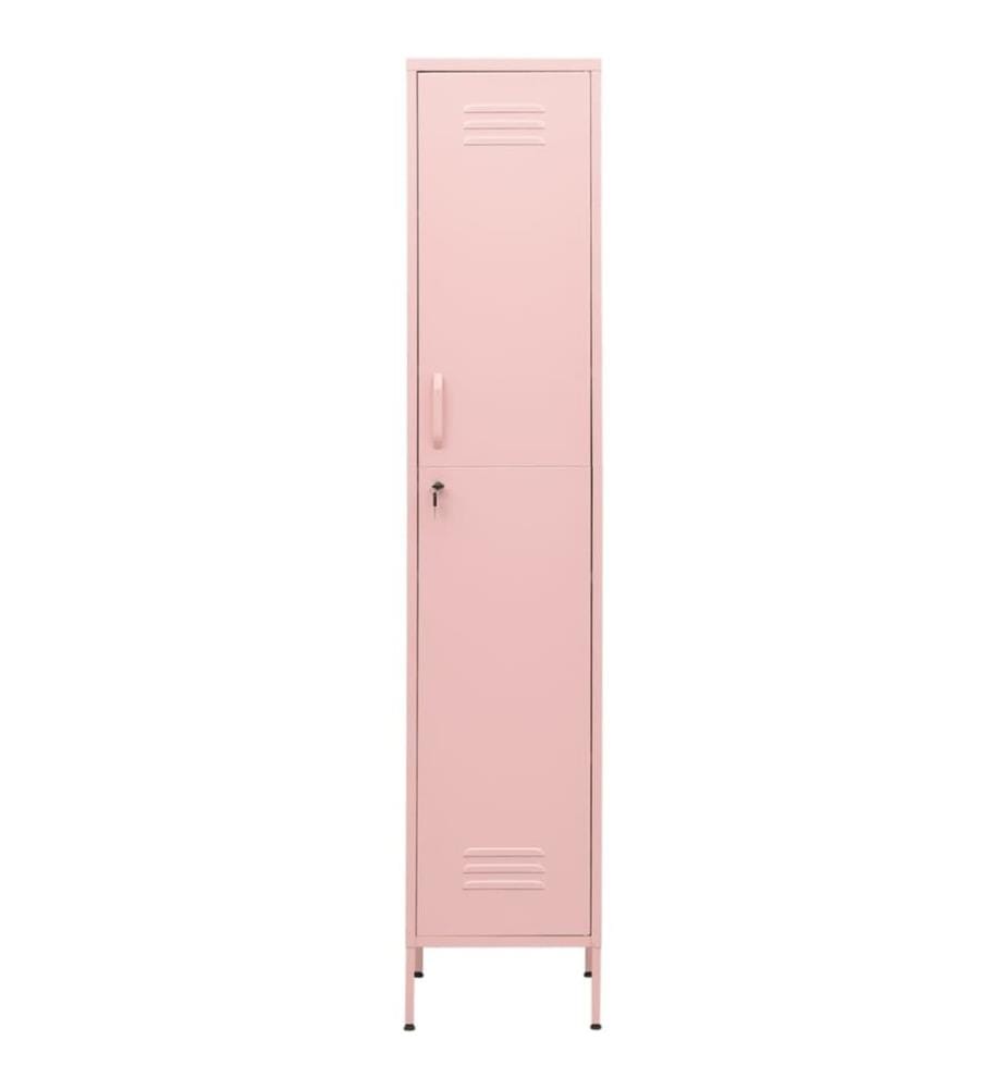 Armoire à casiers Rose 35x46x180 cm Acier