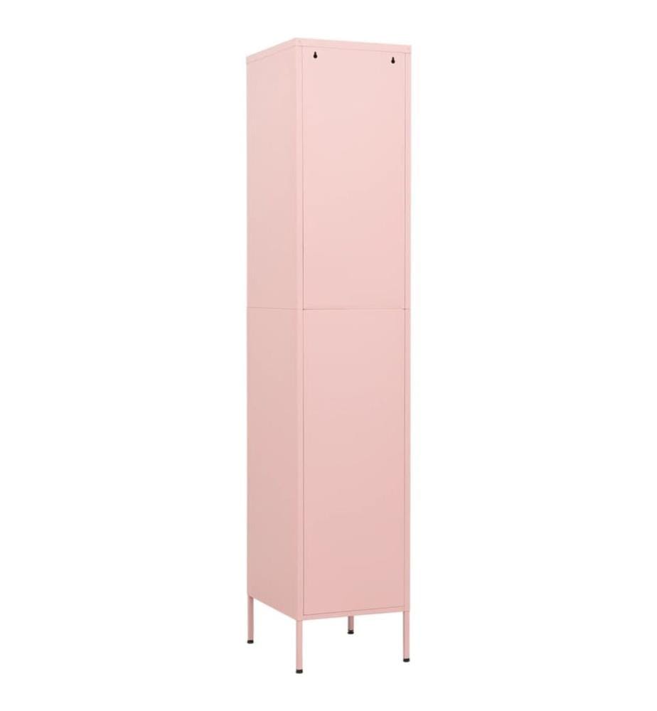 Armoire à casiers Rose 35x46x180 cm Acier