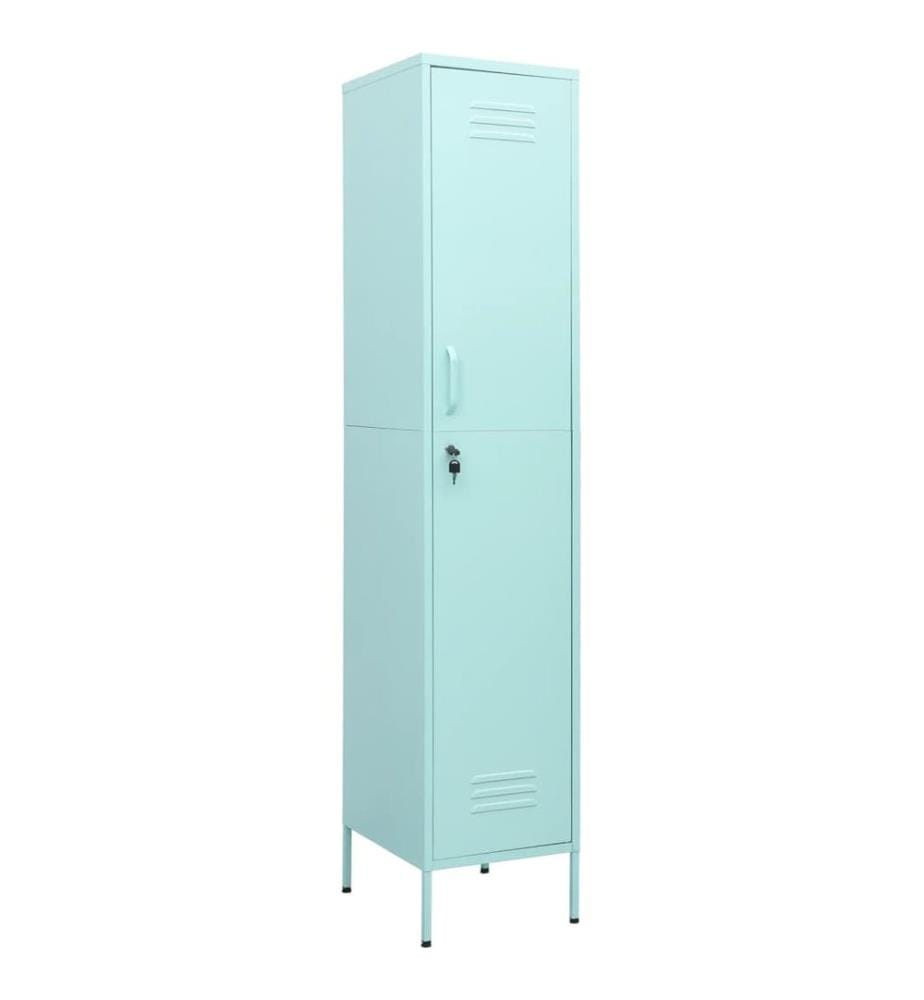 Armoire à casiers Vert menthe 35x46x180 cm Acier
