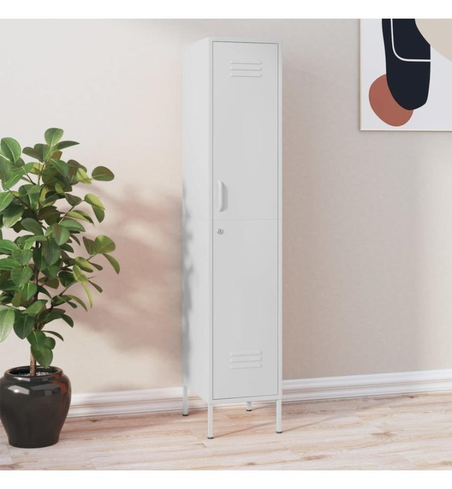 Schliessfachschrank Weiss 35x46x180 cm Stahl