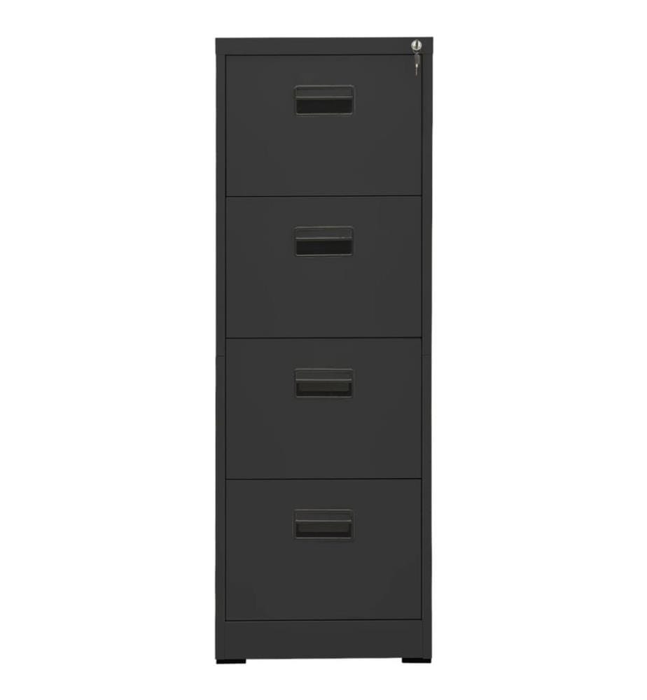 Aktenschrank Anthrazit 46x62x133 cm Stahl