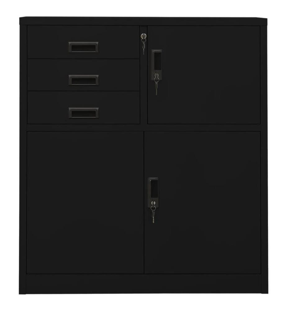 Armoire de bureau Noir 90x40x102 cm Acier