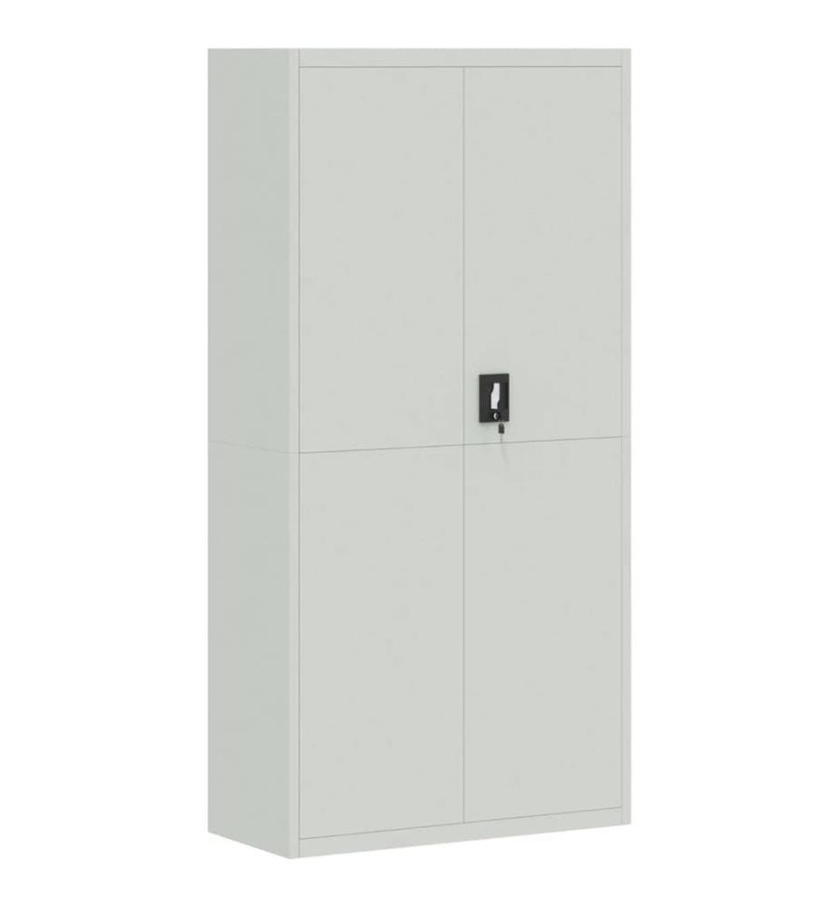Aktenschrank Hellgrau 90x40x180 cm Stahl