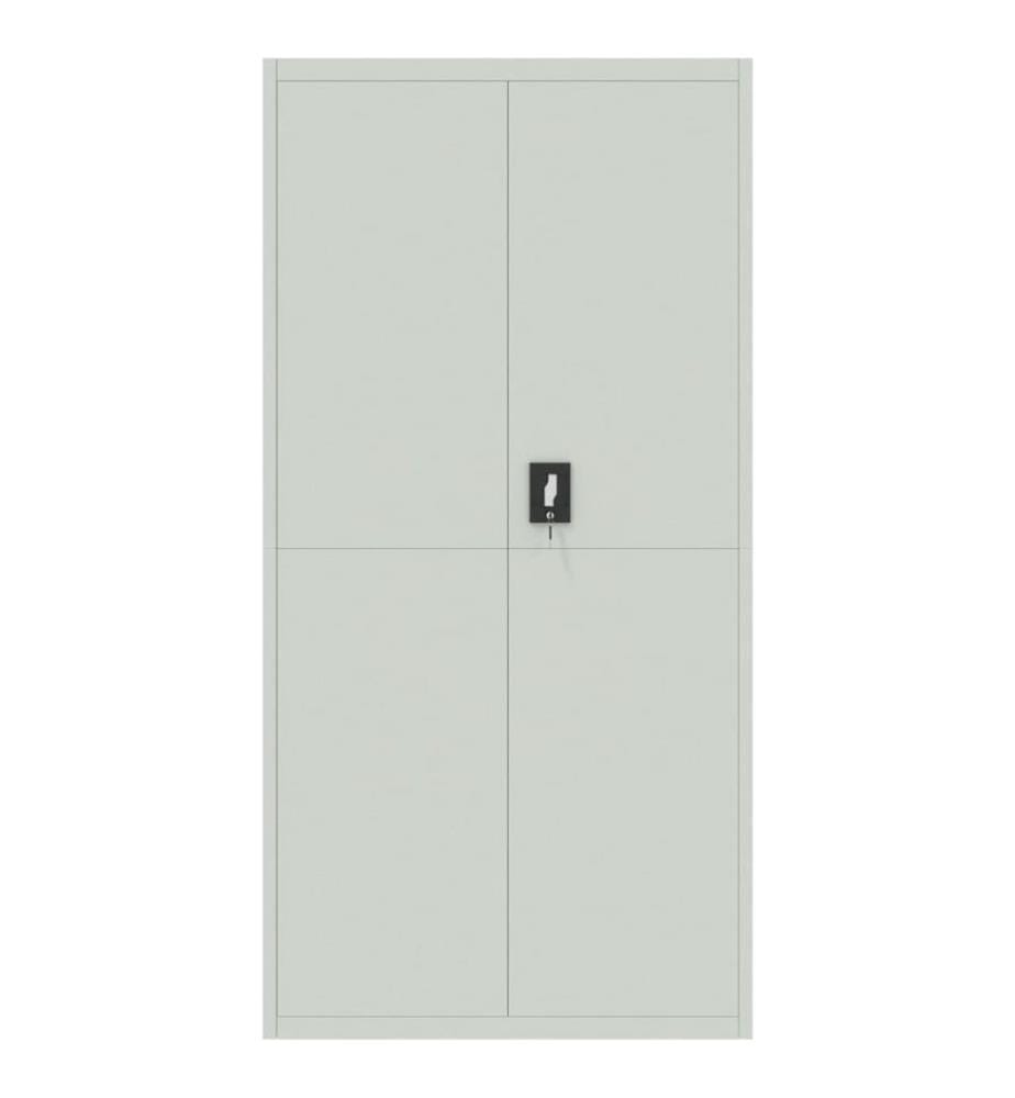 Aktenschrank Hellgrau 90x40x180 cm Stahl