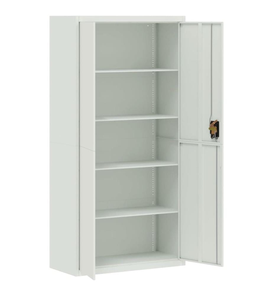 Aktenschrank Hellgrau 90x40x180 cm Stahl