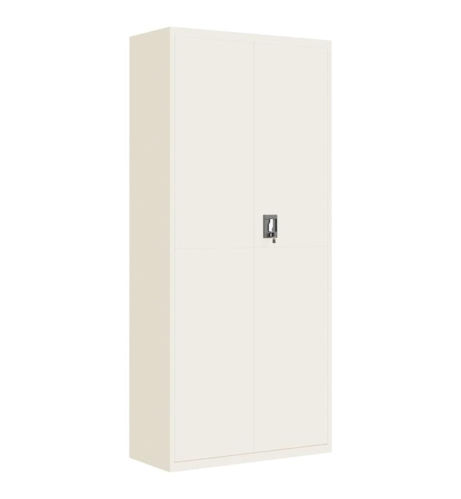 Aktenschrank Weiss 90x40x200 cm Stahl