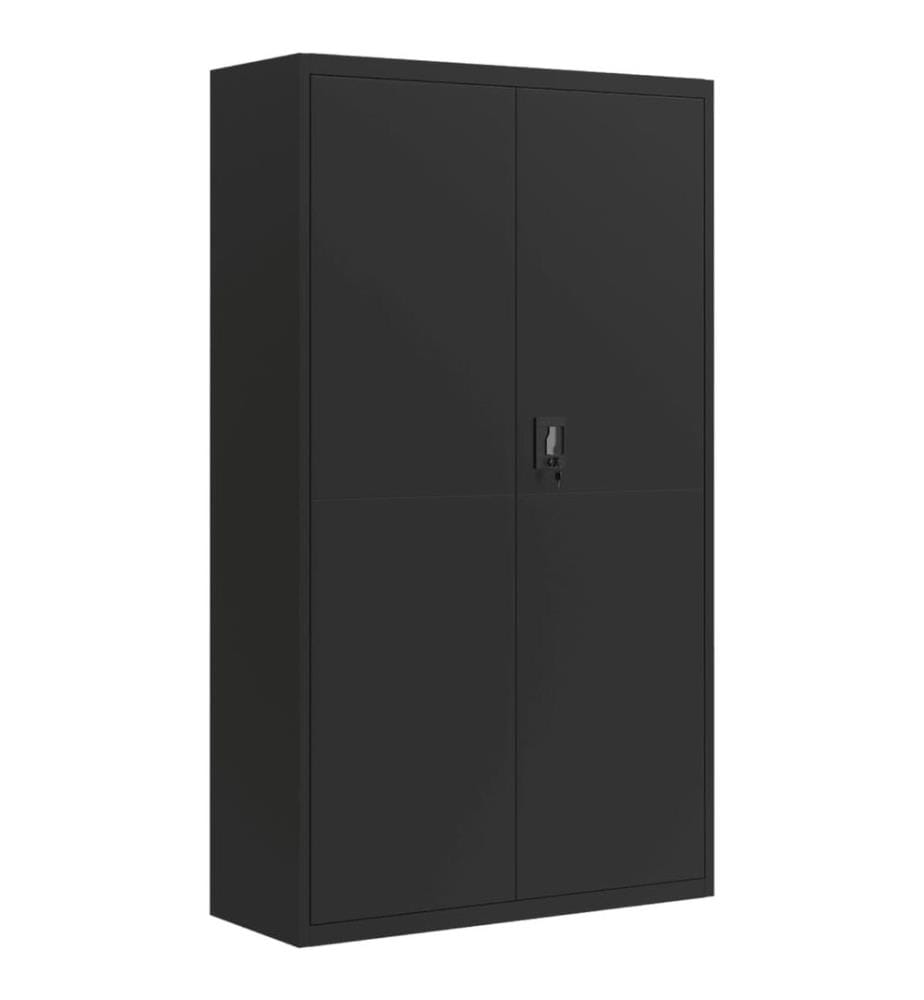 Aktenschrank Schwarz 105x40x180 cm Stahl