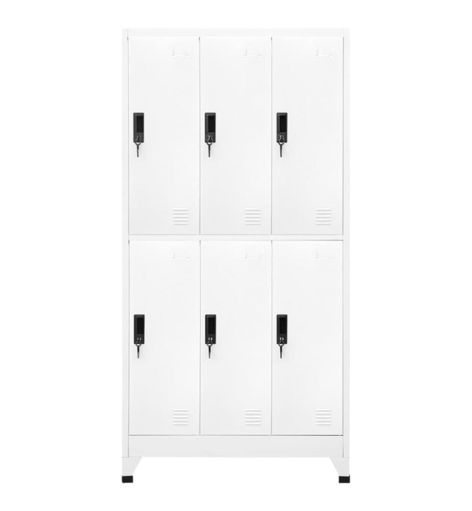 Schliessfachschrank Weiss 90x45x180 cm Stahl