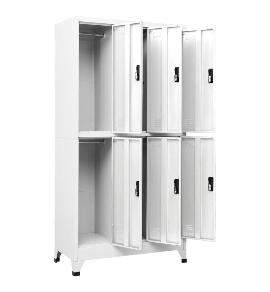 Schliessfachschrank Weiss 90x45x180 cm Stahl