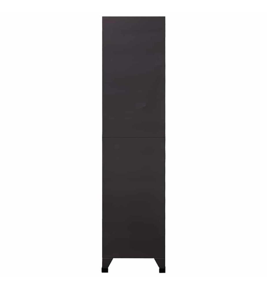 Schliessfachschrank Anthrazit und Weiss 90x40x180 cm Stahl