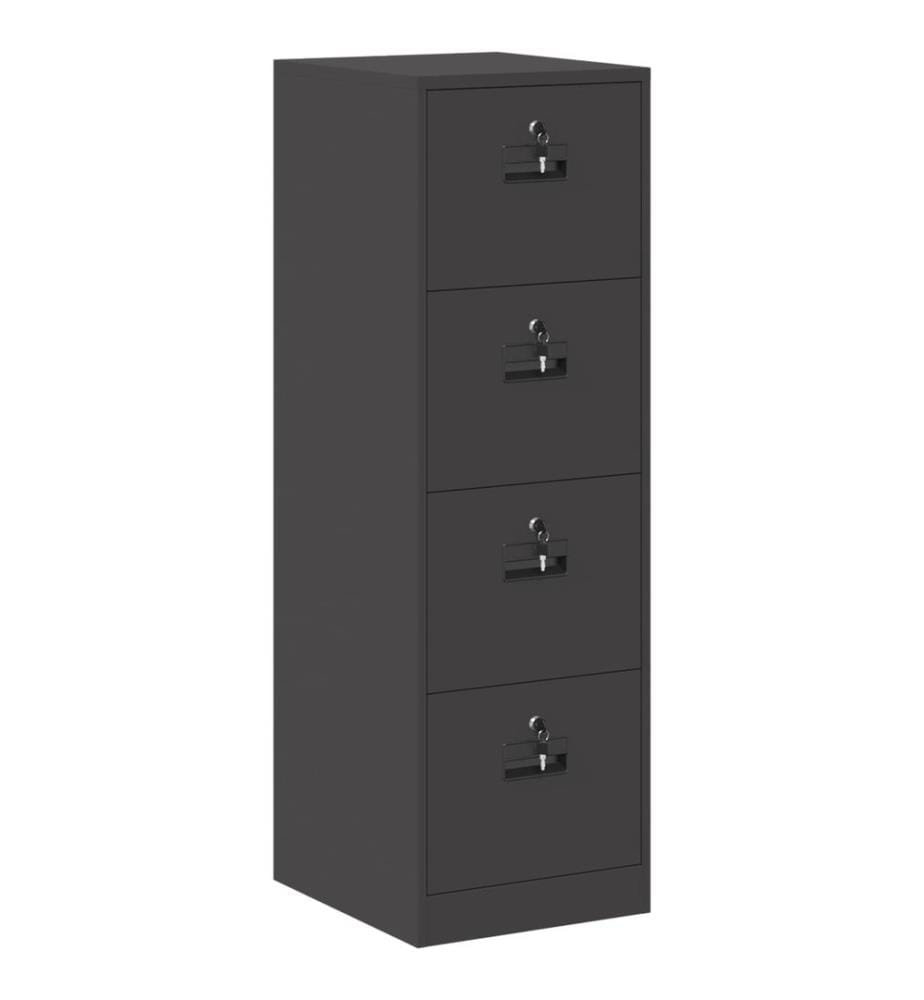 Cabinet de Dossier avec tiroir 2 pcs Noir 44 x 50 x 139 cm