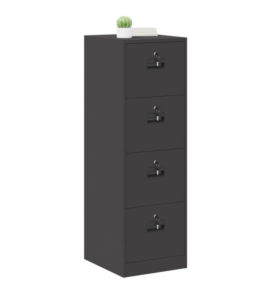 Cabinet de Dossier avec tiroir 2 pcs Noir 44 x 50 x 139 cm