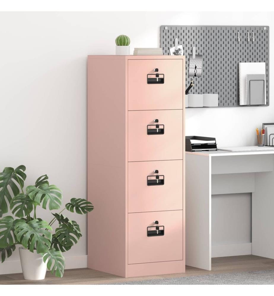 Aktenschrank 2 pcs Rosa 44 x 50 x 139 cm Kaltgewalzter Stahl