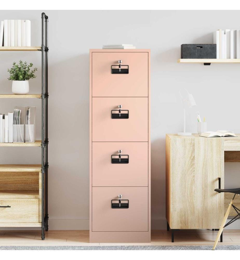 Aktenschrank 2 pcs Rosa 44 x 50 x 139 cm Kaltgewalzter Stahl