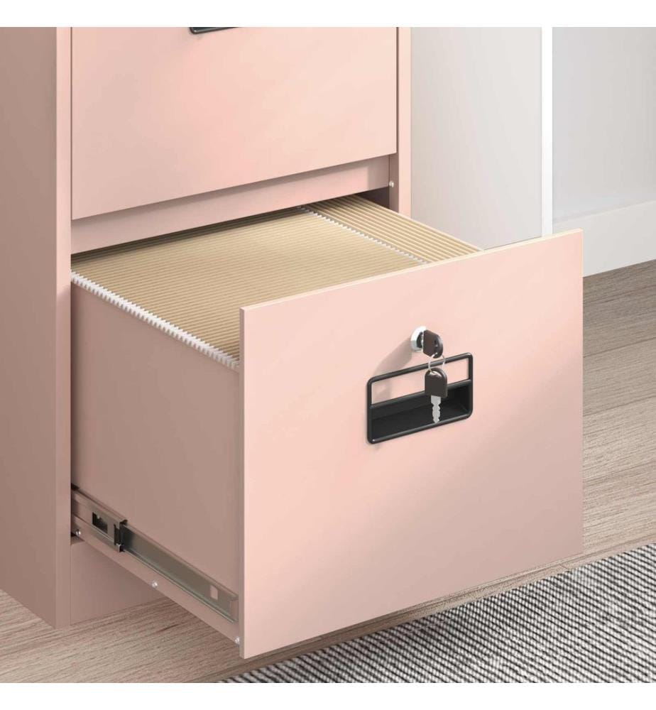Aktenschrank 2 pcs Rosa 44 x 50 x 139 cm Kaltgewalzter Stahl