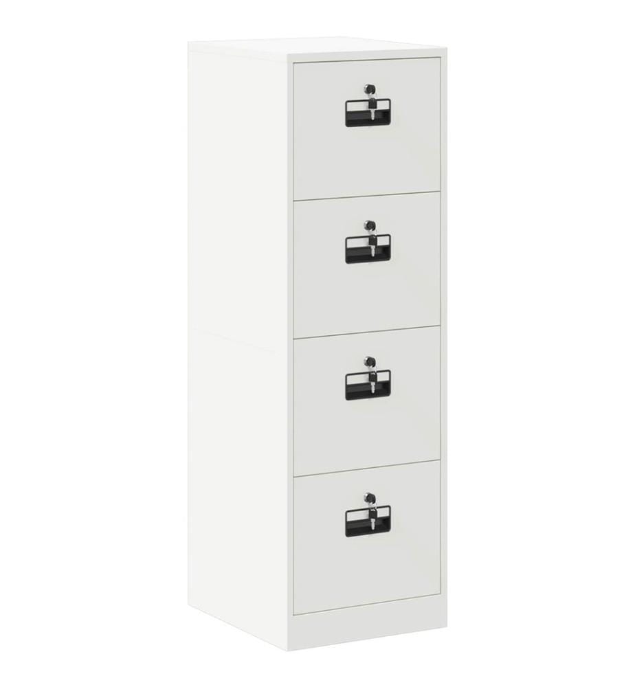 Cabinet de Dossier avec tiroir 2 pcs Blanc 44 x 50 x 139 cm