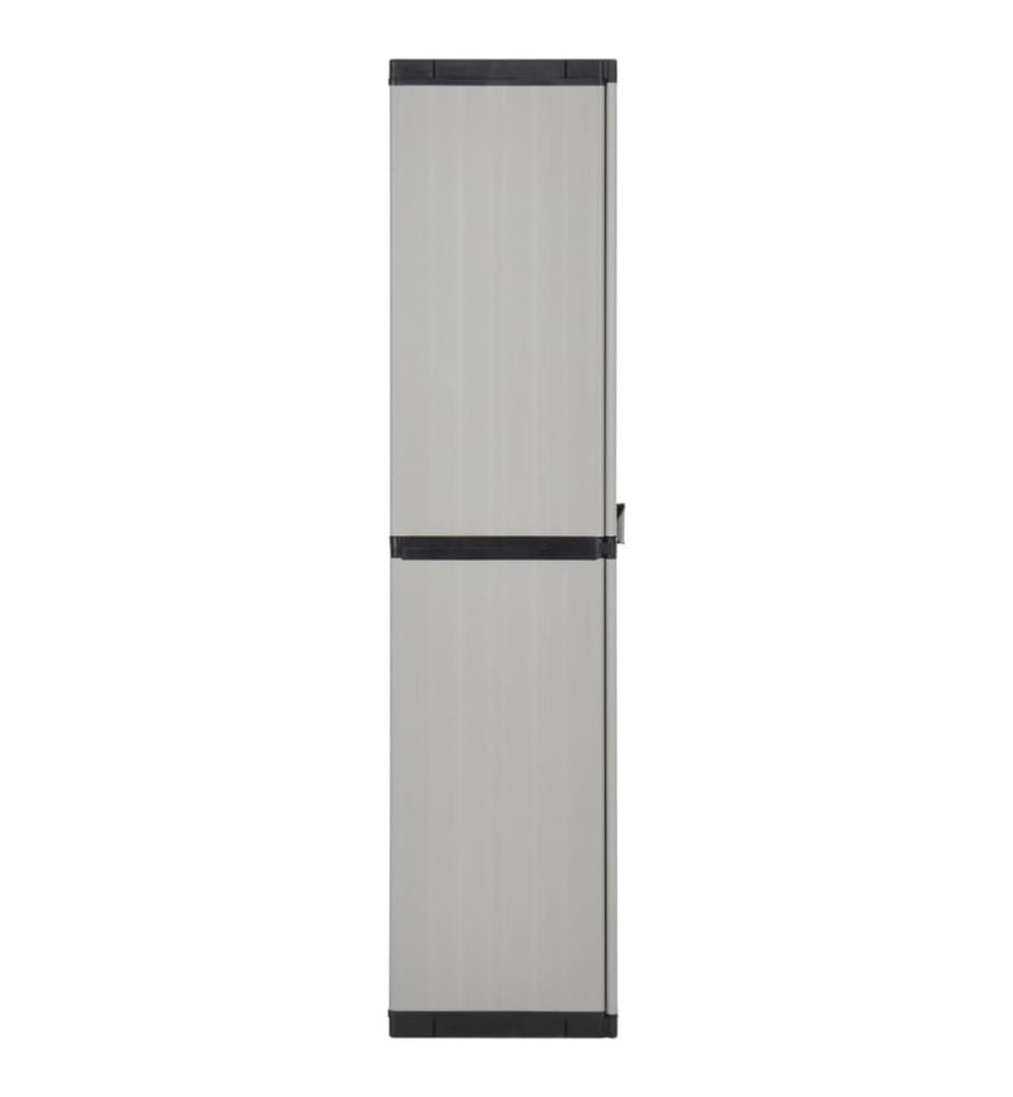 Armoire de rangement de jardin 3 étagères Gris/noir 68x40x168cm
