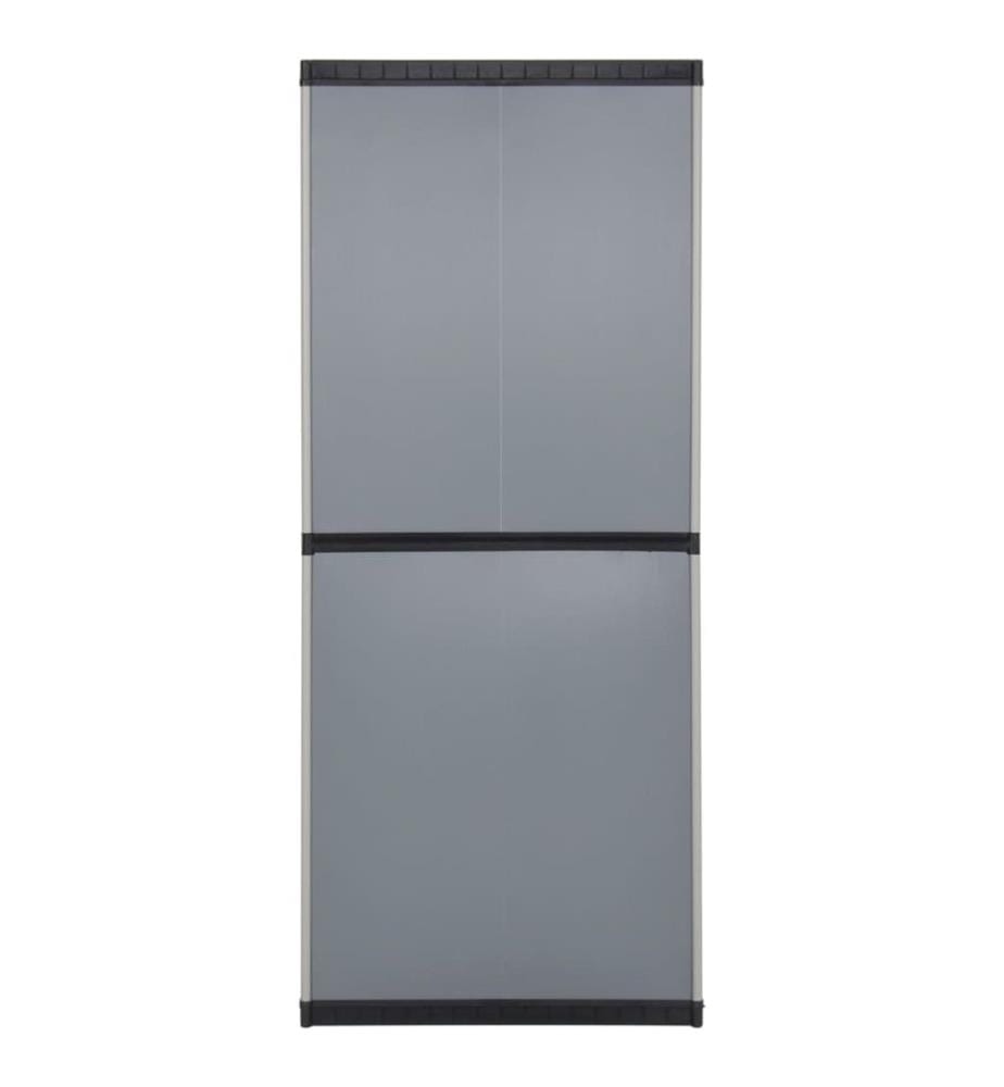 Armoire de rangement de jardin 3 étagères Gris/noir 68x40x168cm
