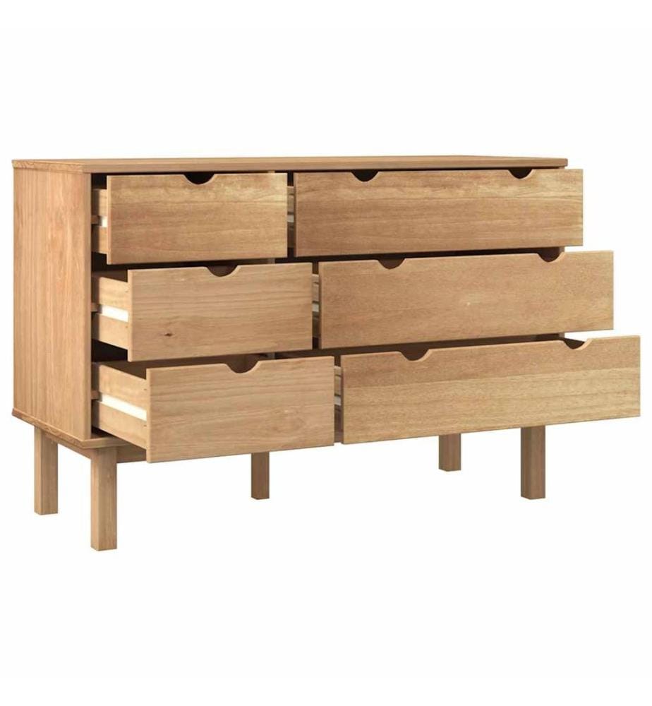 Schubladenschrank OTTA 111x43x73,5 cm Massivholz Kiefer
