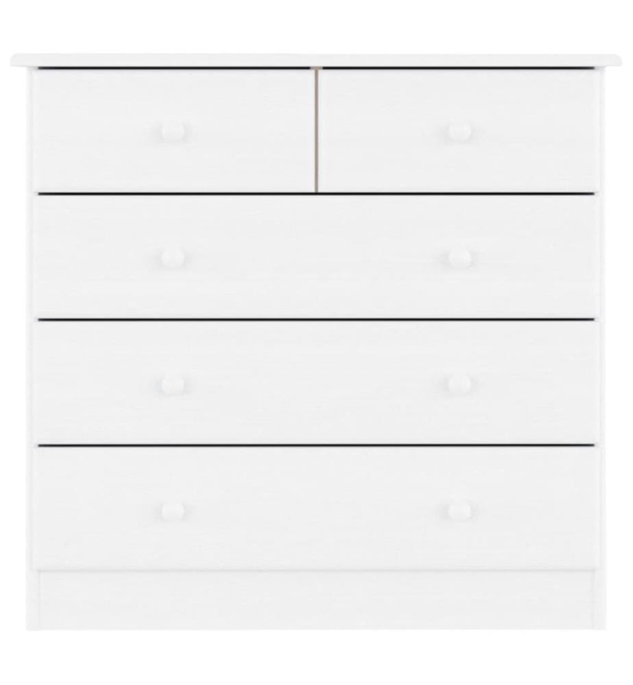Commode ALTA blanc 77x35x73 cm bois massif de pin