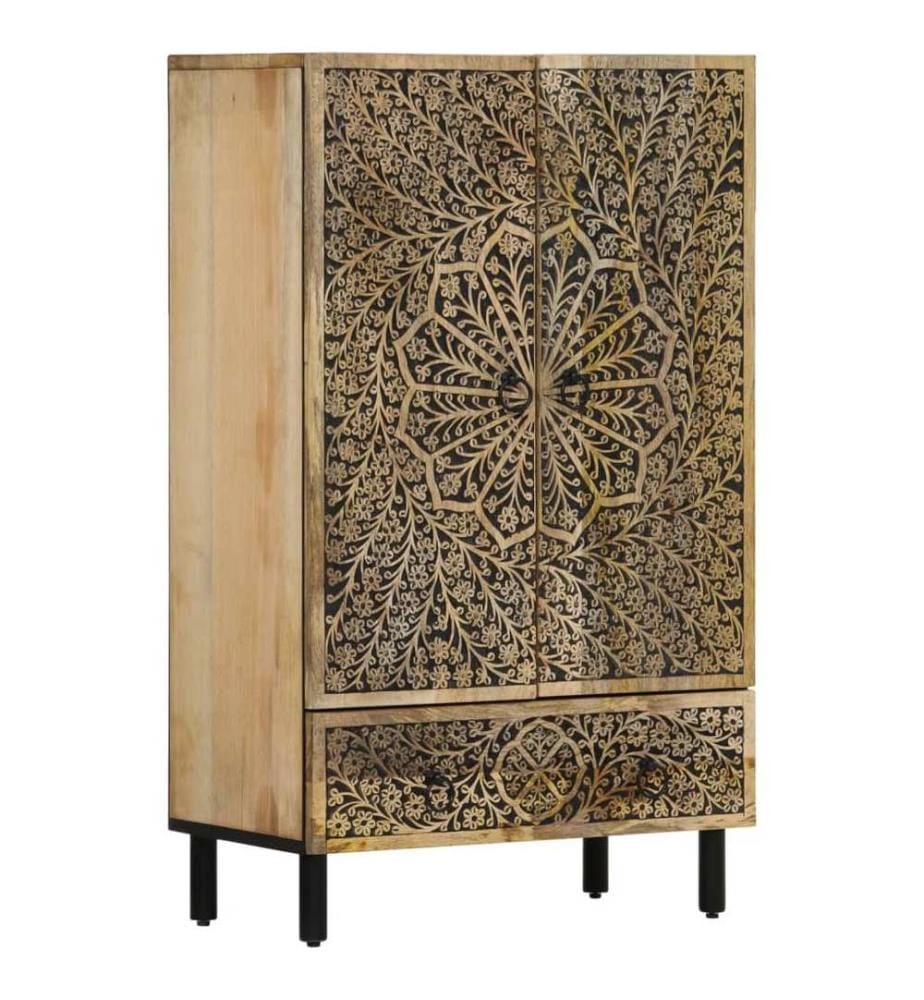 Buffet 60x33x100 cm bois de manguier massif
