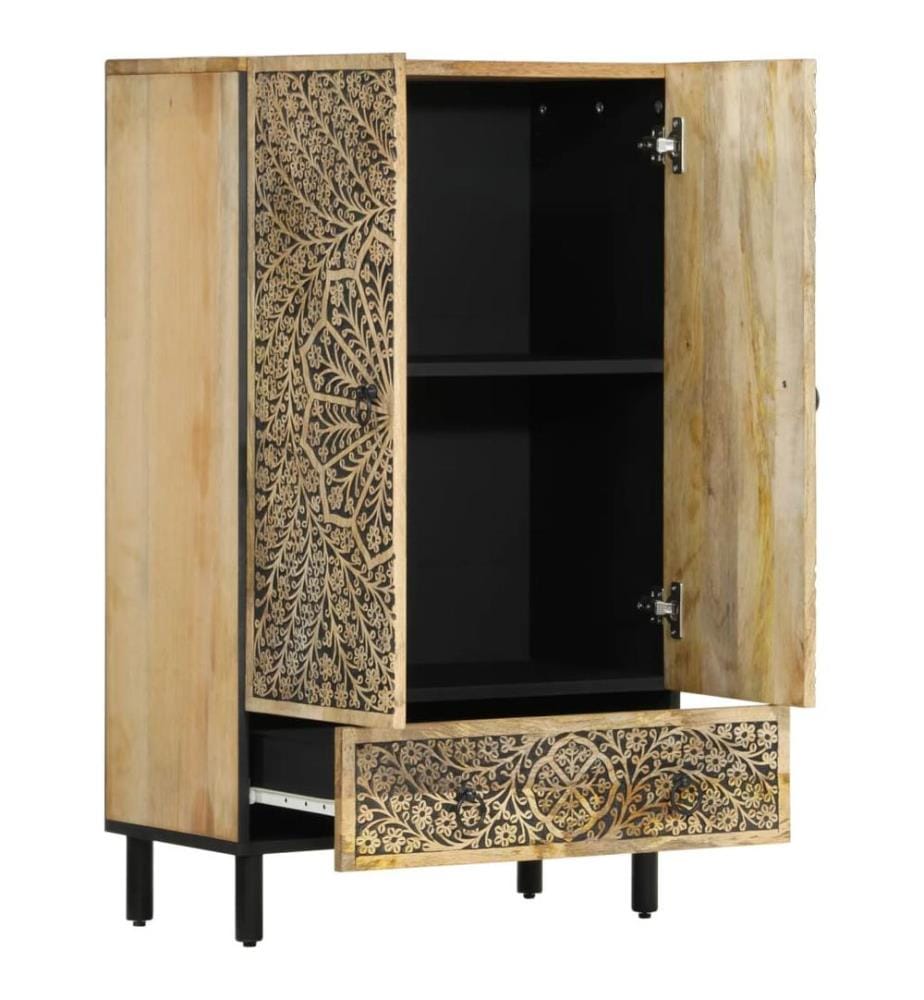 Buffet 60x33x100 cm bois de manguier massif