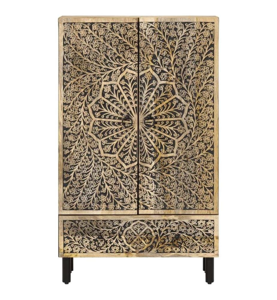Buffet 60x33x100 cm bois de manguier massif