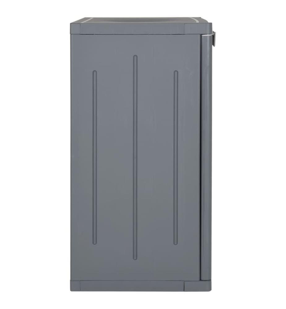 Armoire de rangement de jardin gris 65x45x88 cm PP rotin