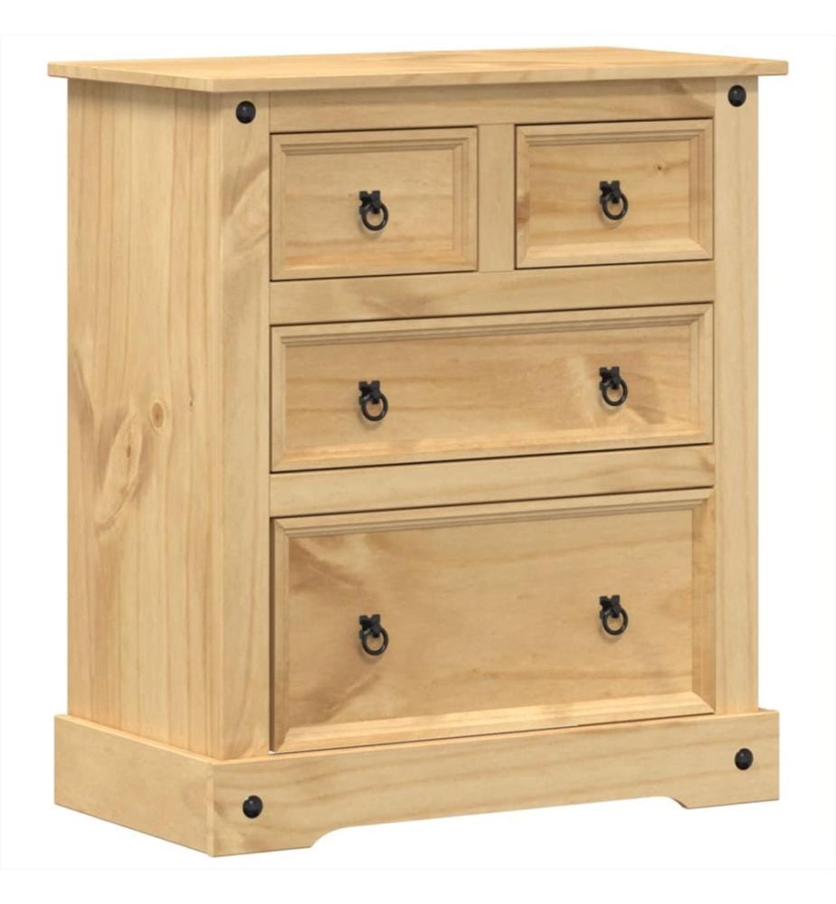 Commode Corona 80x43x91 cm bois massif de pin