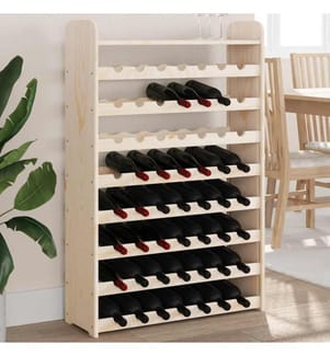 Weinregal mit Oberplatte 72,5x25x111,5 cm Massivholz Kiefer