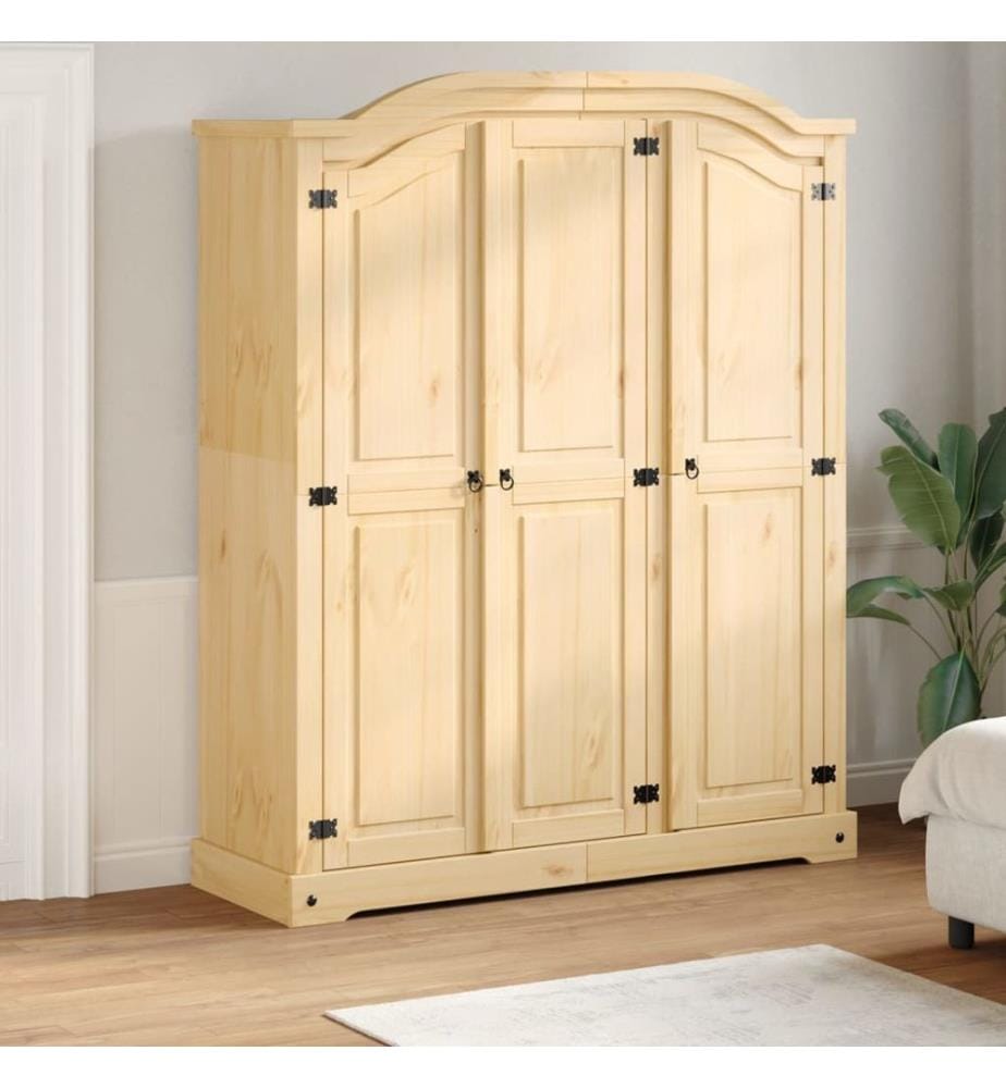 Garde-robe Corona 151,5x52x186 cm bois de pin massif