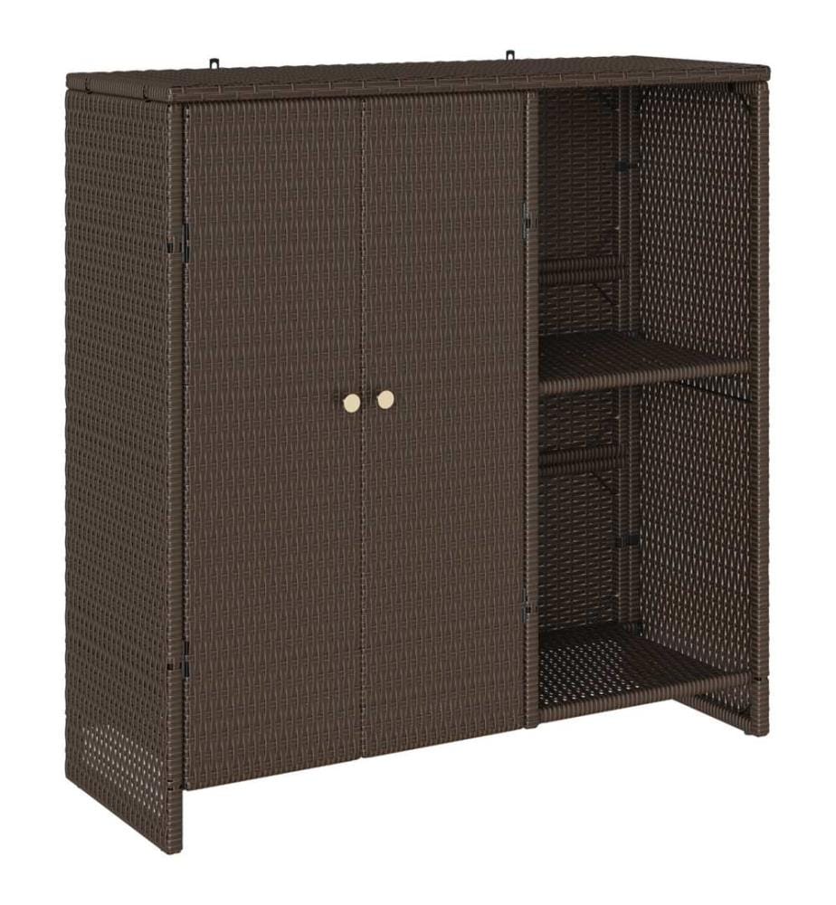 Aufbewahrungsschrank mit Regal Braun 100 x 36 x 102 cm Rattan