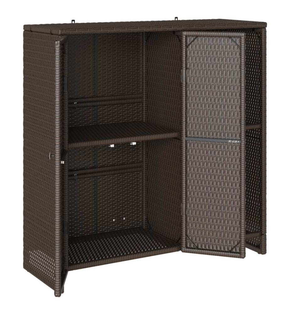 Aufbewahrungsschrank mit Regal Braun 100 x 36 x 102 cm Rattan