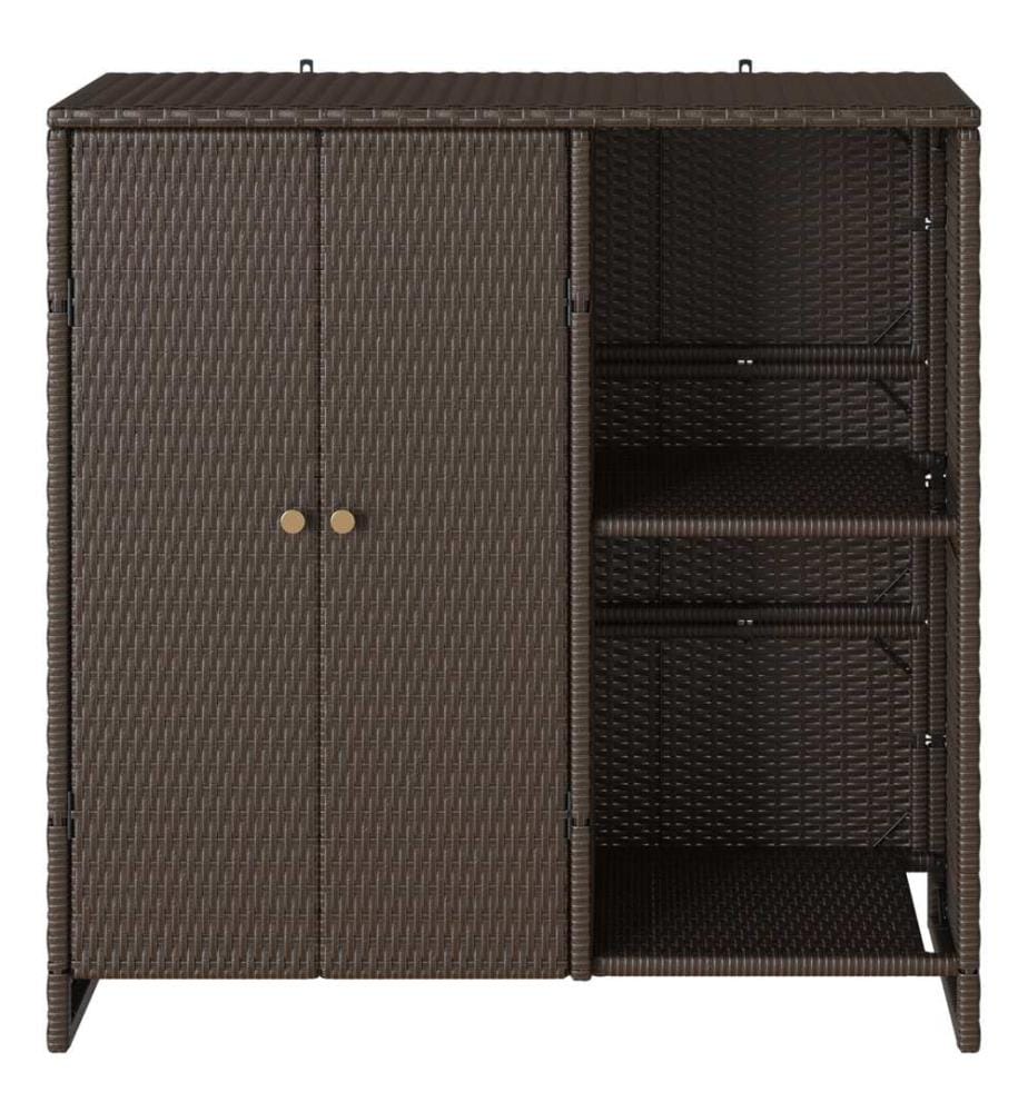 Aufbewahrungsschrank mit Regal Braun 100 x 36 x 102 cm Rattan