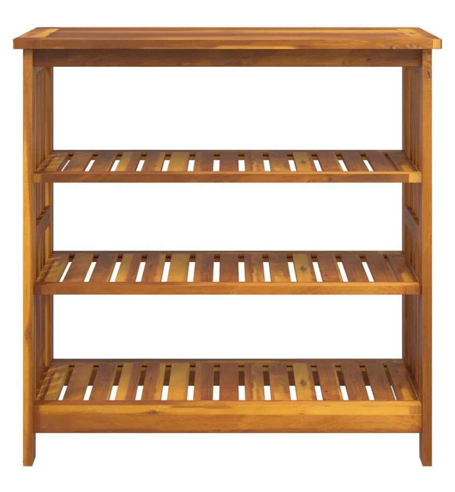 Garten-Schrank mit Regal Natur 90 x 40 x 90cm Massivholz Akazie