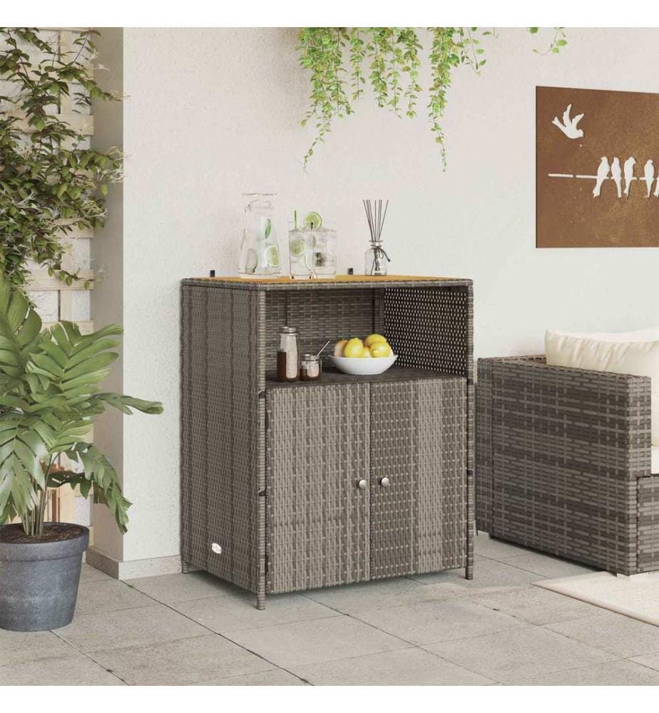 Schrank mit Tür Grau 70 x 50 x 87 cm Polyester und Roly Ratten