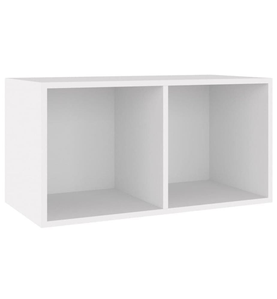 Schallplatten-Aufbewahrungsbox Weiss 71x34x36 cm Holzwerkstoff